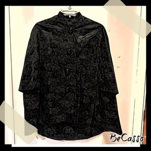 Vintage Black Brocade Cape